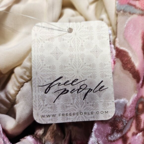 Free People Velvet Mini Dress In Petal Combo Size S NWT - Picture 14 of 16
